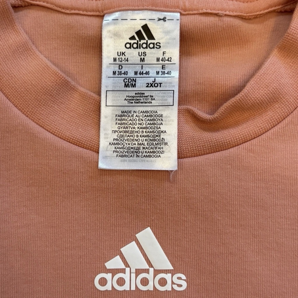 Adidas Women's Peach Crew Neck Long Sleeve Pullover Sweatshirt Women's Medium - Picture 4 of 6